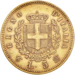 Vittorio Emanuele II (1861-1878) 5 Lire 1863 ... 