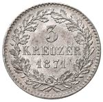 GERMANIA Baden 3 Kreuzer 1871 - KM 246 MI (g ... 