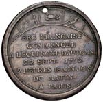 FRANCIA - Medaglia 1792 Istituzione del ... 