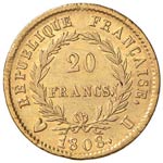 TORINO Napoleone (1804-1814) 20 Franchi 1808 ... 