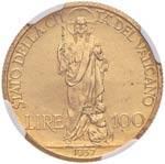 Pio XI (1922-1939) 100 Lire 1937 A. XVI - AU ... 