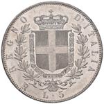 Vittorio Emanuele II (1861-1878) 5 Lire 1876 ... 