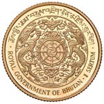 BHUTAN Sertum 1979 - Fr. 10 AU (g 8,06)