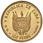 CUBA 100 Pesos 1977 - Fr. 8 AU (g 12,00)