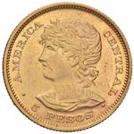 EL SALVADOR 5 Pesos 1892 ... 