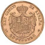 SPAGNA Alfonso XII (1886-1931) 20 Pesetas ... 