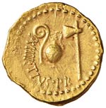 Cesare (+ 44 a.C.) Aureo - Testa velata a d. ... 