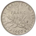 FRANCIA Franco 1960 grand 0 - Gad. 474 NI RR