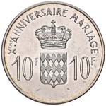 MONACO Ranieri III (1949-2005) 10 Franchi ... 