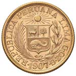 PERU Libra 1907 - Fr. 73 AU (g 7,98)