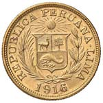 PERU Libra 1916 - Fr. 73 AU (g 7,98)