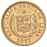 PERU Libra 1917 - Fr. 73 AU (g 7,97)