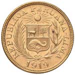 PERU Libra 1919 - Fr. 73 AU (g 7,98)