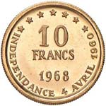 SENEGAL 10 Franchi 1968 - Fr. 4 AU (g 3,20)