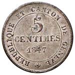 SVIZZERA Ginevra - 5 Centimes 1847 - HMZ2 ... 