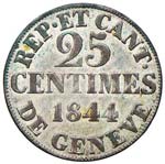 SVIZZERA Ginevra - 25 Centimes 1844 - HMZ2 ... 