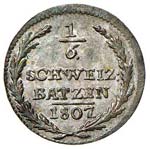 SVIZZERA Graubünden - 1/6 Batzen 1807 - ... 