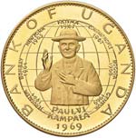 UGANDA 500 Scellini 1969 - Fr. 2 AU (g 69,16)