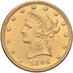 USA 10 Dollari 1894 - AU ... 