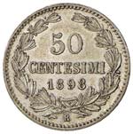 SAN MARINO 50 Centesimi 1898 - AG (g 5,04)
