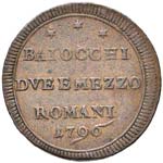 Pio VI (1774-1799) Sanpietrino 1796 - Munt. ... 