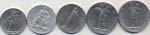 Lotto di 3 monete papali: 5 lire 1947, 2 ... 