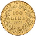 Pio IX (1846-1878) 100 Lire 1868 A. XXIII - ... 