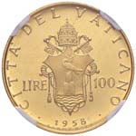 Pio XII (1939-1958) 100 Lire 1958 - Nomisma ... 