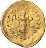Giustiniano I (527-565) Semisse - Busto ... 