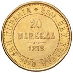 FINLANDIA 20 Markkaa 1879 - Fr. 1 AU (g ... 