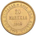 FINLANDIA 20 Markkaa 1910 - Fr. 3 AU (g 6,44)