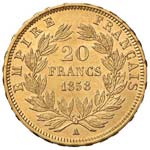 FRANCIA Napoleone III (1852-1870) 20 Franchi ... 