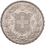 SVIZZERA Confederazione - 5 Franchi 1889 - ... 