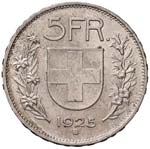 SVIZZERA Confederazione - 5 Franchi 1925 - ... 