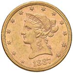 USA 10 Dollari 1887 S - ... 