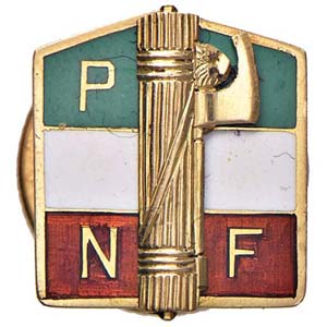 Distintivi fascisti - Distintivo PNF in oro ... 