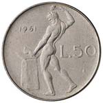 REPUBBLICA ITALIANA 50 Lire 1961 - AC ... 