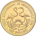 BAHAMAS 100 Dollari 1974 - Fr. 22 AU (g ... 