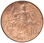 FRANCIA 10 Centesimi 1916 - CU (g 10,33) ... 