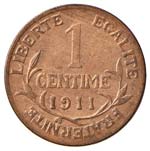 FRANCIA Centesimo 1911 - CU (g 1,01) Rame ... 