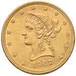 USA 10 Dollari 1907 - AU ... 