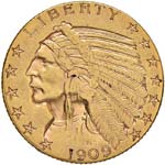 USA 5 Dollari 1909 - AU ... 