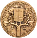 Medaglia 1936 per il Centenario della Cassa ... 