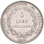 MILANO Governo Provvisorio (1848) 5 Lire ... 