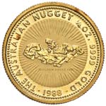 AUSTRALIA 25 Dollari 1988 Nugget 1/4 OZ - ... 