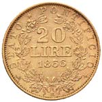 PIO IX (1846-1878) 20 Lire 1866 A. XXI – ... 
