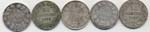 Pio IX (1846-1870) Lotto di cinque monete da ... 