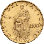 Pio XII (1939-1958) 100 Lire 1953 A. XV – ... 
