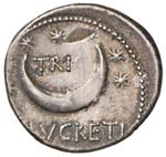 Lucretia - L. Lucretius Trio - Denario (76 ... 