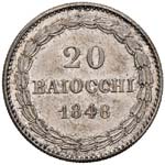 Pio IX (1846-1870) 20 Baiocchi 1848 A. II - ... 
